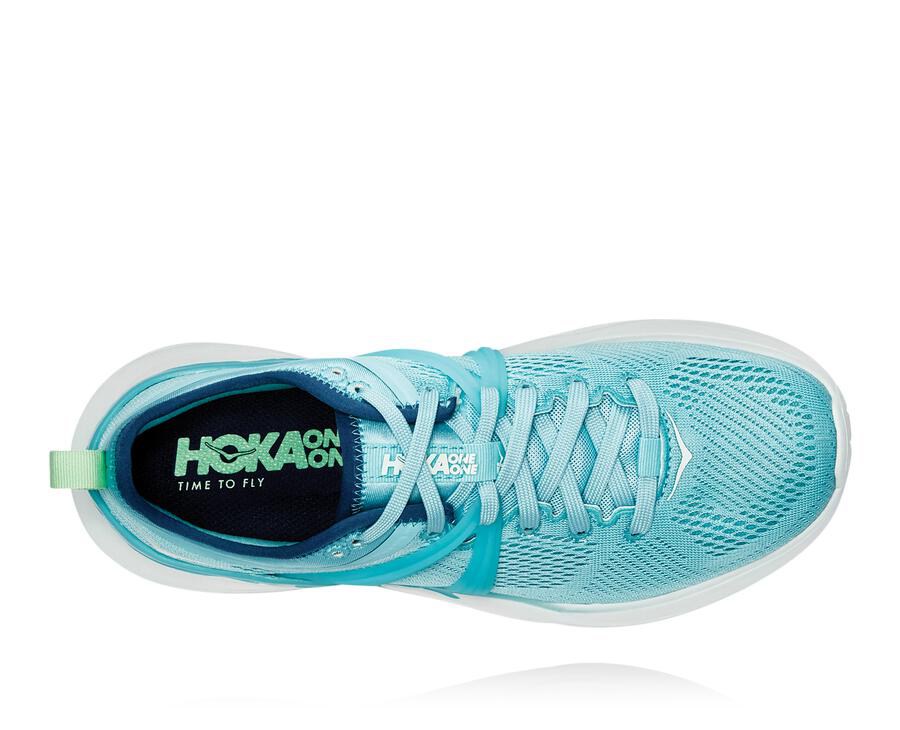 Hoka One One Hardloopschoenen Dames - Tivra - Blauw/Wit - PZ9853647